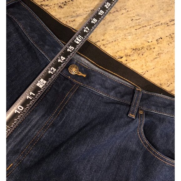 New! Catherines Women's 30W Capri Jeans Blue Elastic Comfort Waist Denim 48x21" - Picture 4 of 12